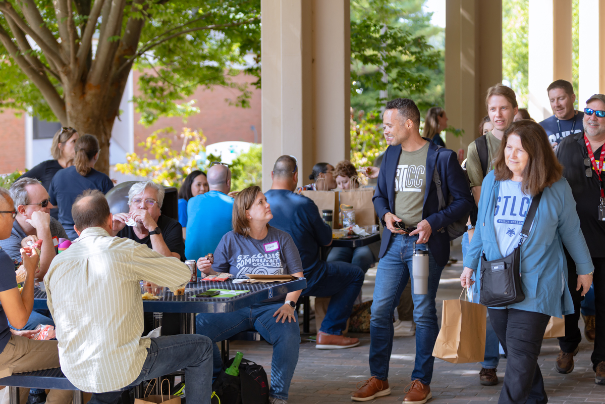 Employees at development day