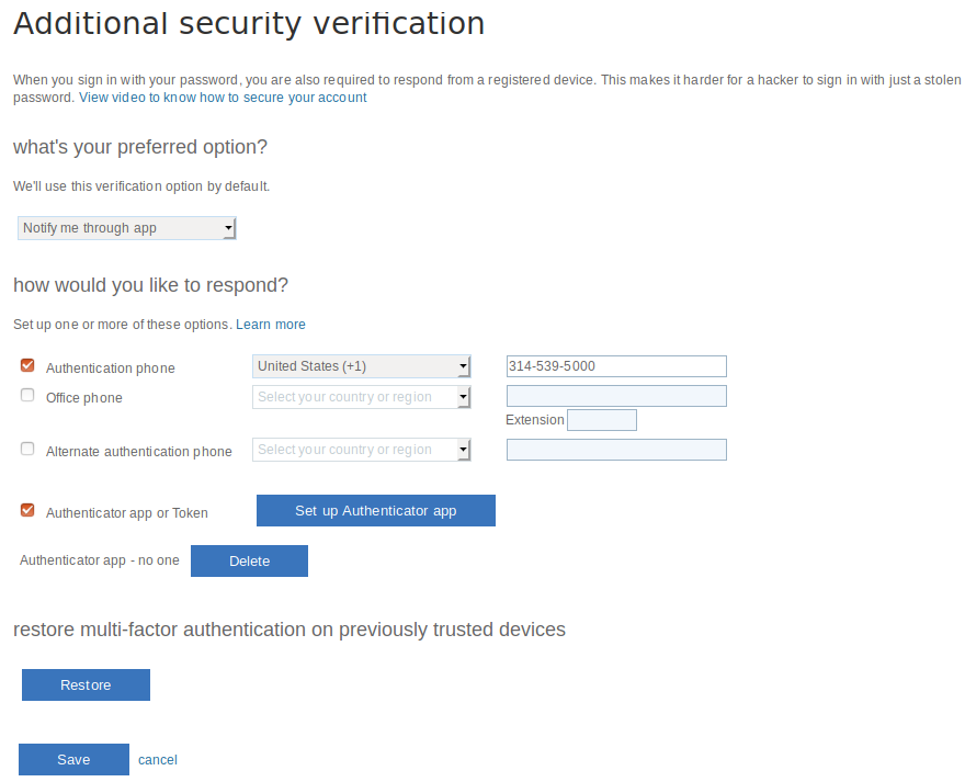 Multi Factor Authentication