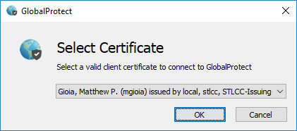 VPN Certificate Requirement