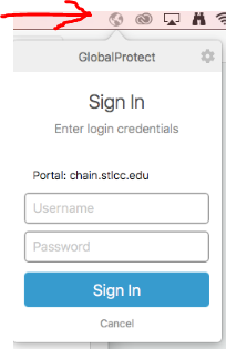 Enter your MySTLCC ID and password GlobalProtect Login
