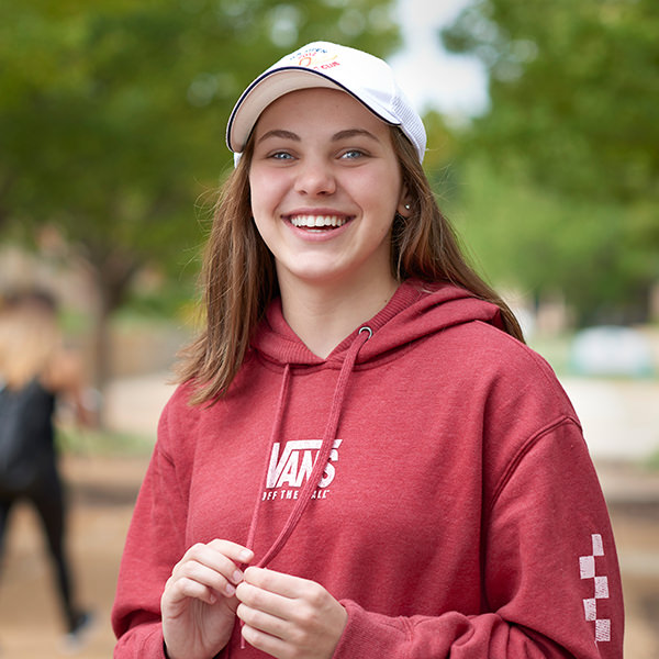 female high school aged student taking STLCC college classes in her high school