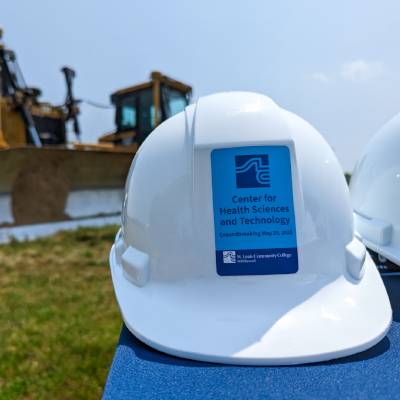 Hard hat at Wildwood groundbreaking Hard hat at Wildwood groundbreaking